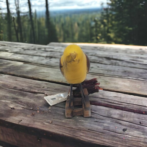 Resin Rocking Bird by Transpac - Goldfinch, Warbler, Western Tanager NWT - Picture 2 of 7